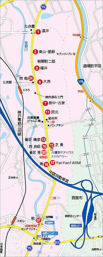 二郎の直売所MAP